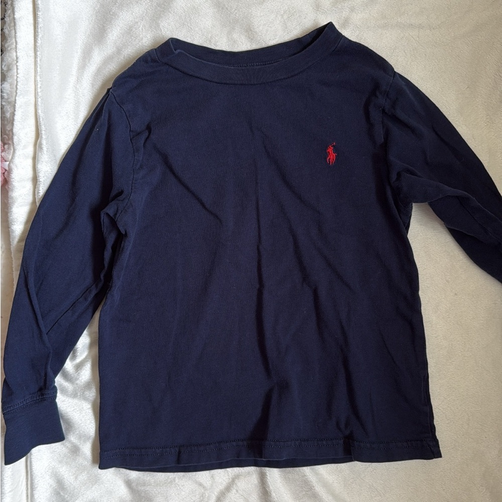 4T long sleeve boys polo tee